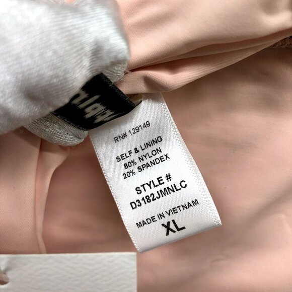 NWT Dippin Daisy High Cut Cheeky Bikini Bottom Womens XL Blush Pink Solid - Picture 7 of 10